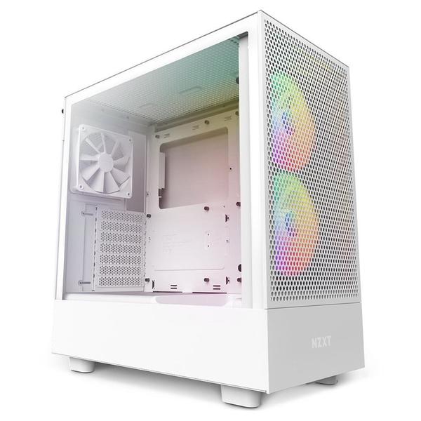 Imagem de Gabinete NZXT H5 Flow RGB Edition, Mid Tower, ATX, Cooler Fan RGB, Branco