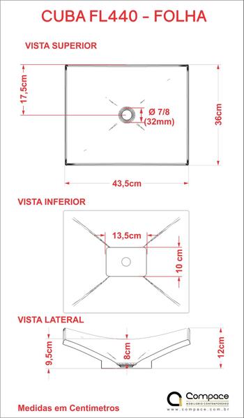 Imagem de Gabinete para Banheiro C/cuba F44 e Espelheira Legno 831