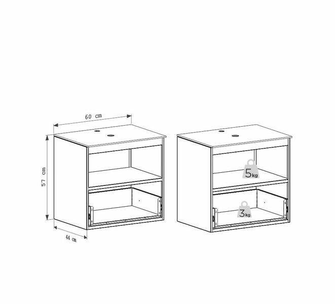 Imagem de Gabinete Para Banheiro com Cuba Linea Gaia 60 Cozimax Preto