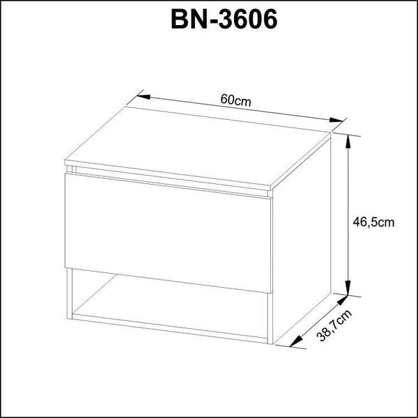 Imagem de Gabinete para Banheiro com Espelheira 1 Prateleira BN3610 Tecno Mobili