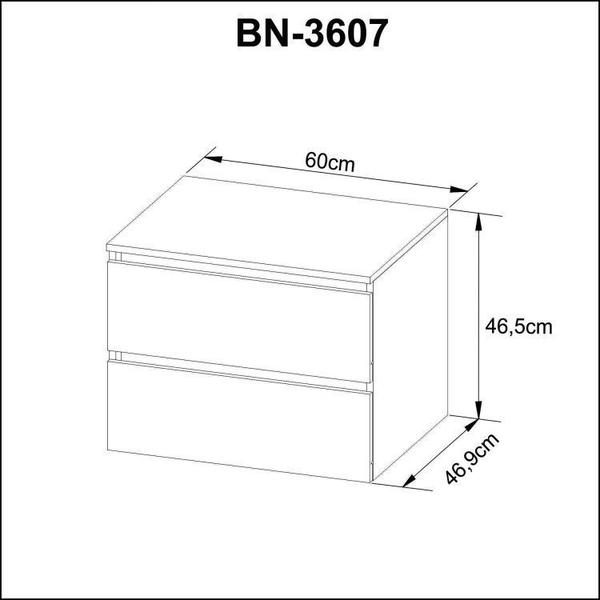 Imagem de Gabinete para Banheiro com Espelheira com Prateleira BN3607 Tecno Mobili