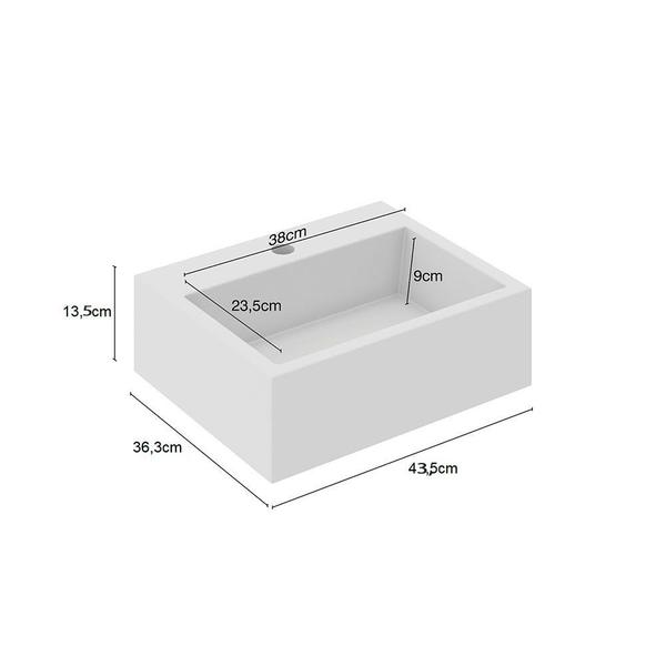 Imagem de Gabinete para Banheiro Nice 01 Porta 02 Gavetas com Cuba e Espelheira Móveis Bosi