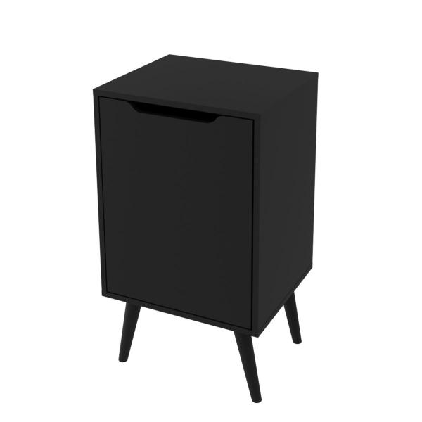 Imagem de Gabinete para Banheiro Pequeno 1 Porta 45x80cm Preto Tecno Mobili