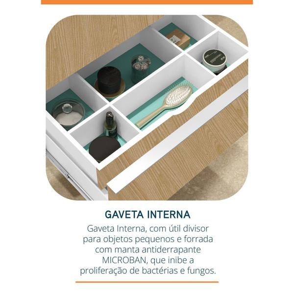 Gabinete para Banheiro Suspenso Liso 80cm sem Lavatório - Bumi Imagem de Gabinete para Banheiro Suspenso Liso 80cm sem Lavatório