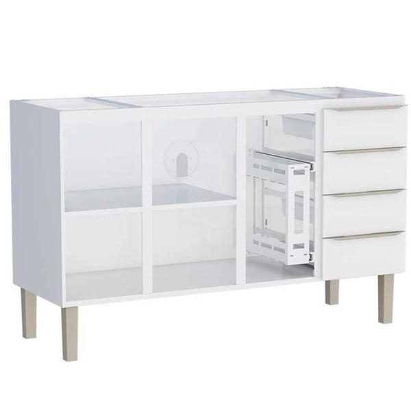 Imagem de Gabinete para Cozinha Aço Flora 1,44m Branco  para Pia de 1,50m - P102925 - COZIMAX