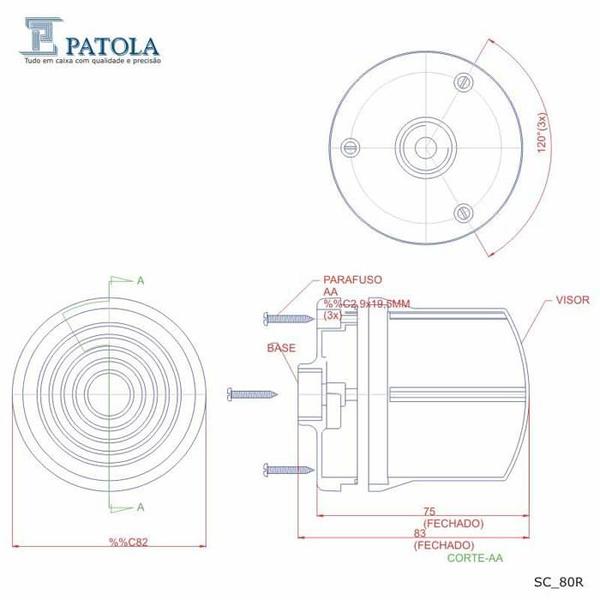 Imagem de Gabinete Para Strobo SC80R - Patola