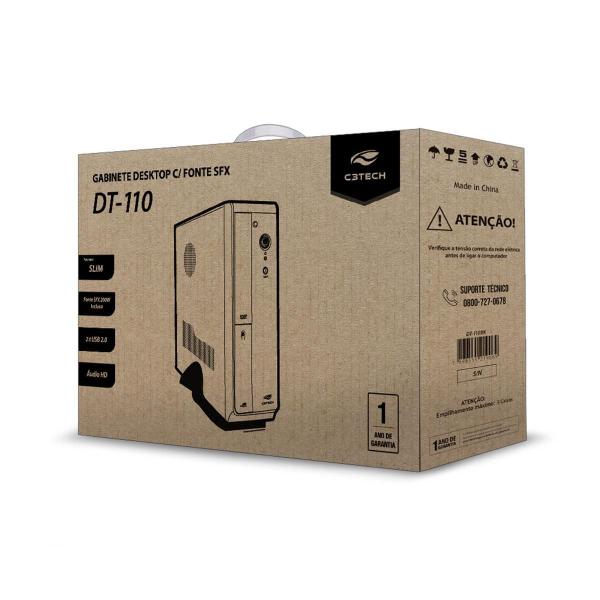 Gabinete Slim C3Tech Dt-110Bk, Fonte 200W, Micro Atx, Preto Imagem de Gabinete Slim C3Tech Dt-110Bk, Fonte 200W, Micro Atx, Preto