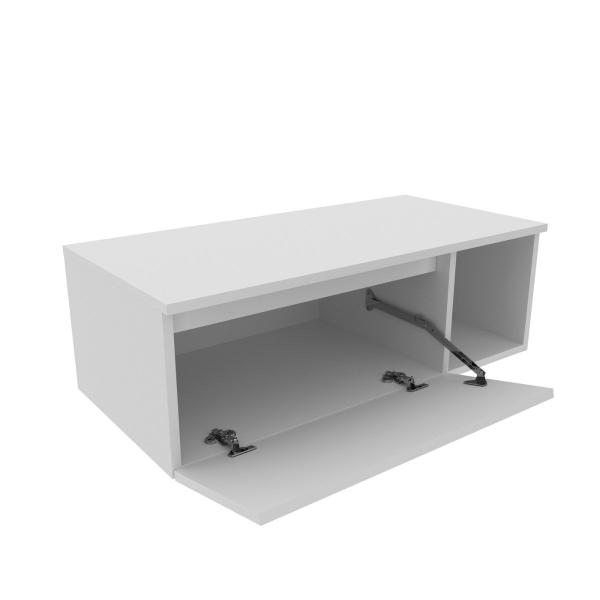 Imagem de Gabinete Suspenso para Banheiro 1 Nicho  80x26cm Branco Tecno Mobili