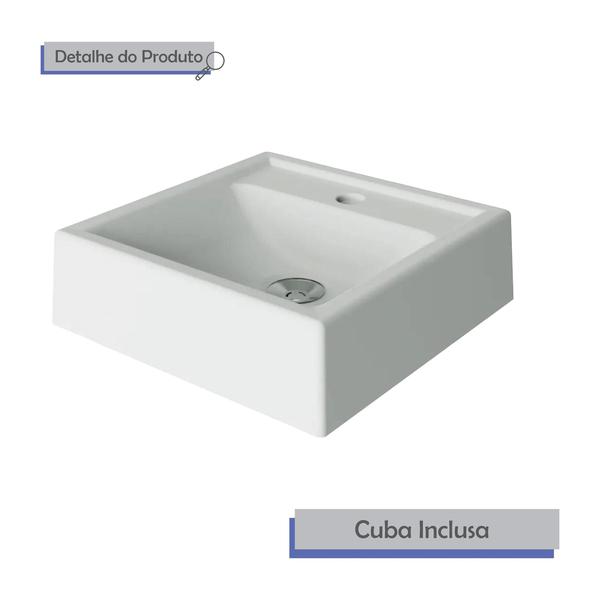 Imagem de Gabinete Suspenso para Banheiro com Cuba Quasar Estilare