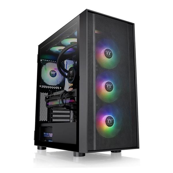 Imagem de Gabinete TT H570 TG BLACK MID-TOWER 3ARGB 120MM - CA-1T9-00M1WN-01