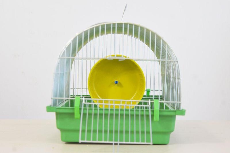 Imagem de Gaiola Hamster N209 Pequena Zincada Prata Fundo Verde