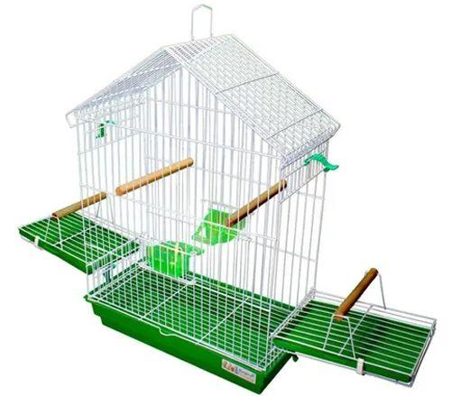 Gaiola para Calopsita e Pássaros Mansos com Teto Aramado Completa Verde - GAIOLAS BRAGANÇA Imagem de Gaiola para Calopsita e Pássaros Mansos com Teto Aramado Completa Verde