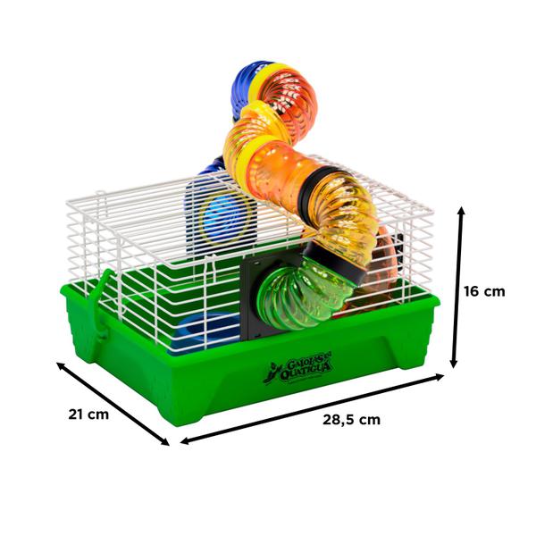 Imagem de Gaiola para Hamster Acessórios e Tubos Coloridos Quatiguá