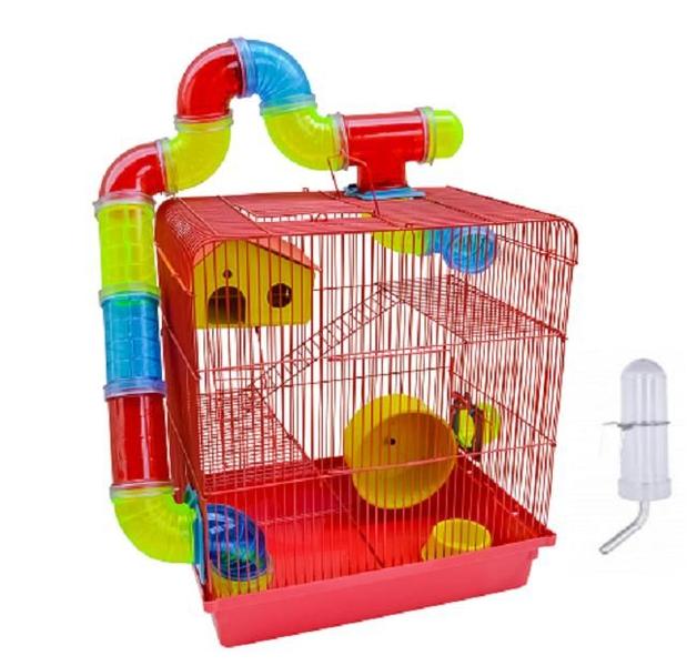 Imagem de Gaiola Para Hamster Labirinto Com 3 Andares ul 43x38x26cm