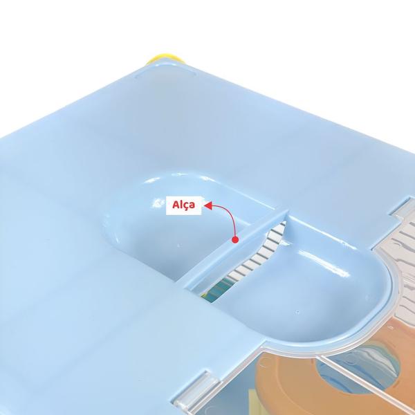 Imagem de Gaiola para Hamster multifuncional, grande, um andar, com casa, roda giratória, túnel e corda