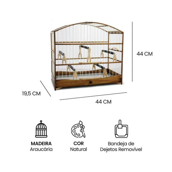 Imagem de Gaiola Passarinho Em Madeira - Para Torneio - Pássaro Grande