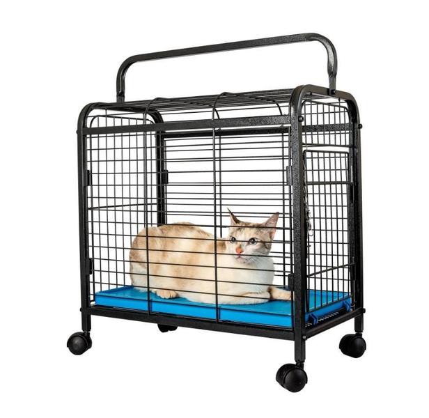 Imagem de Gaiola Transporte Pets Leva Pet Cor Preta Jel Plast Pet Au