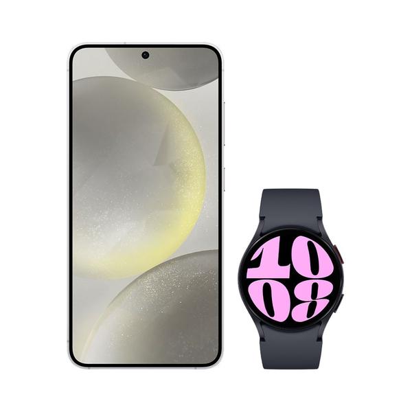 Imagem de Galaxy S24 256GB - Cinza + Galaxy Watch6 BT 40mm - Grafite