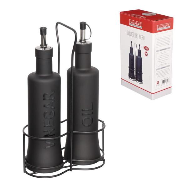 Galheteiro 300ml Azeite E Vinagre Nero Preto Hauskraft Imagem de Galheteiro 300ml Azeite E Vinagre Nero Preto Hauskraft
