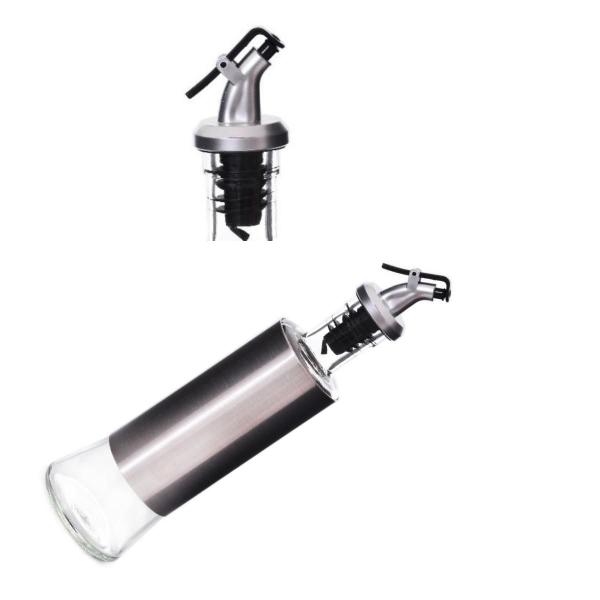 Imagem de Galheteiro Azeite Vinagre 300 Ml Vidro Aço Inox Dosador