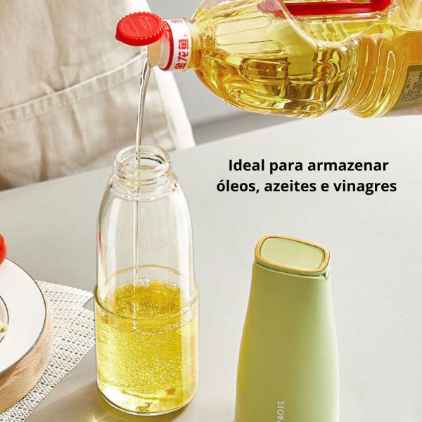 Imagem de Galheteiro De Vidro Mesa Vidro Porta Azeite Vinagre Molho 500ml