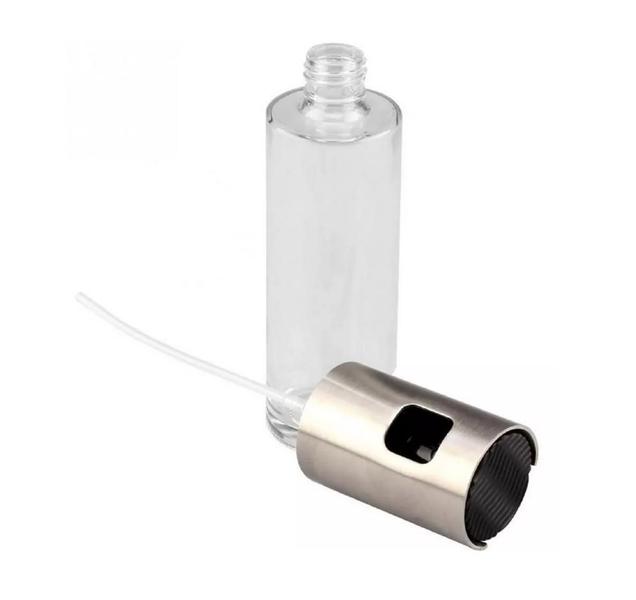 Imagem de Galheteiro Spray Borrifador Aço Inox E Vidro Ke Home 100 Ml