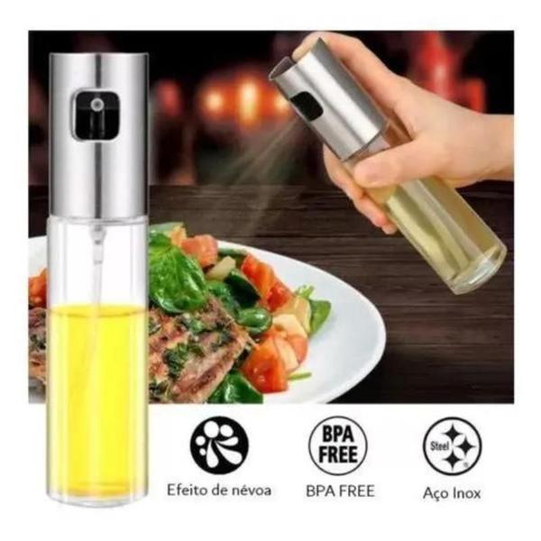 Imagem de Galheteiro Spray De Cozinha Azeite Vinagre 100Ml Vidro Luxo