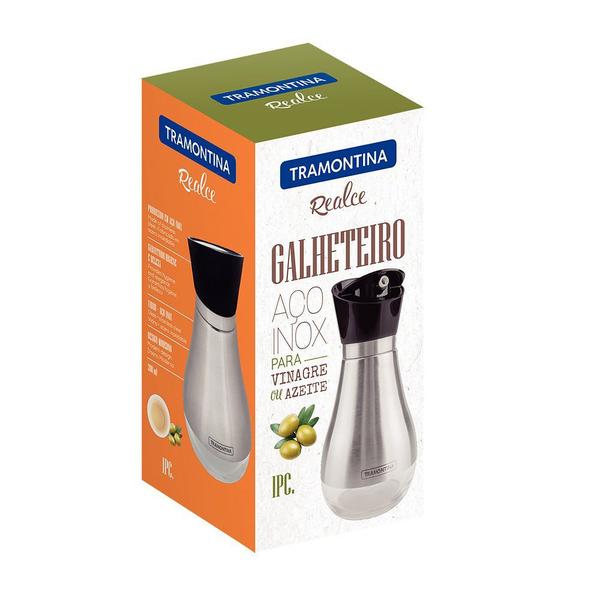 Imagem de Galheteiro Vidro E Inox 390ml Realce Tramontina