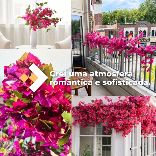 Imagem de Galho De Flores Bougainvillea Artificial Decoração