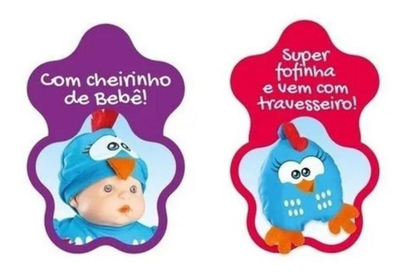 Imagem de Galinha Pintadinha Boneca Vinil Mini Baby Com Acessório Roma