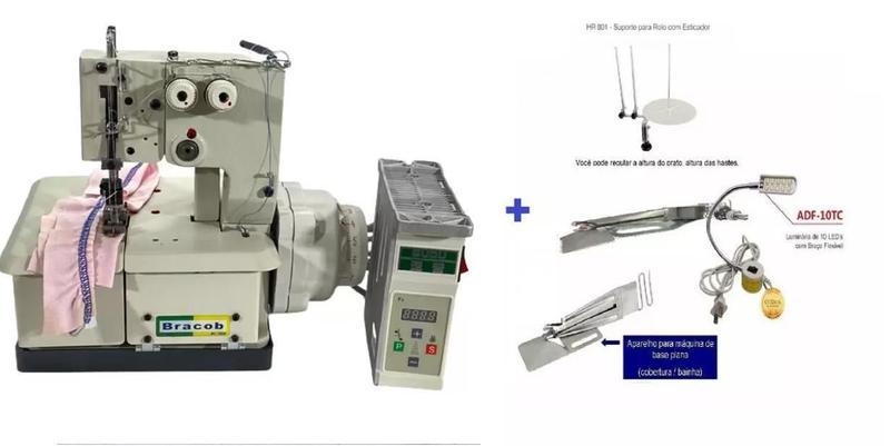 Imagem de Galoneira Semi Industrial 2 Agulhas,Direc-Bracob+4Acessórios