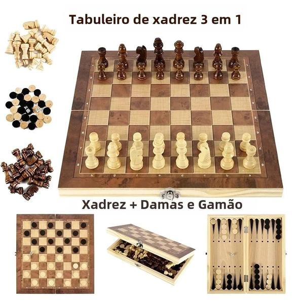 Imagem de Gamão Board Entertainment, Party Table Games, Dice Chess, Travel Games, Damas, 3 em 1