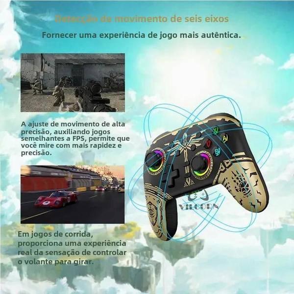 Imagem de Gamepad Elite Wireless para Nintendo Switch - Compatível com OLED, Lite, Pro e PC (Steam)