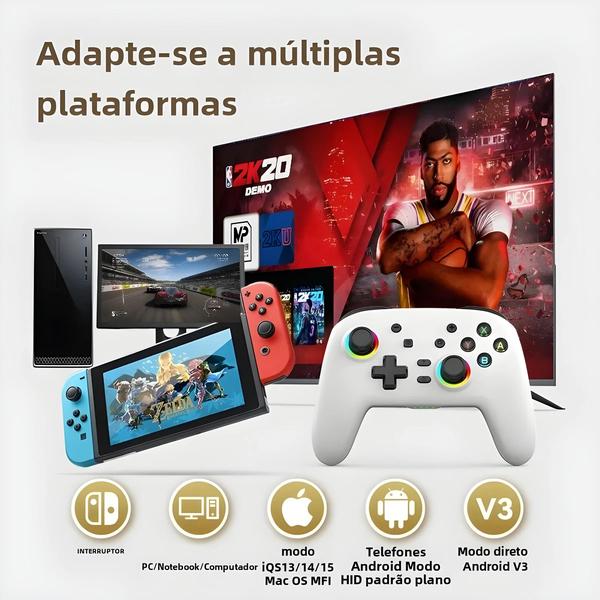 Imagem de Gamepad Elite Wireless para Nintendo Switch - OLED, Lite e PC (Steam Deck) - 6 Eixos