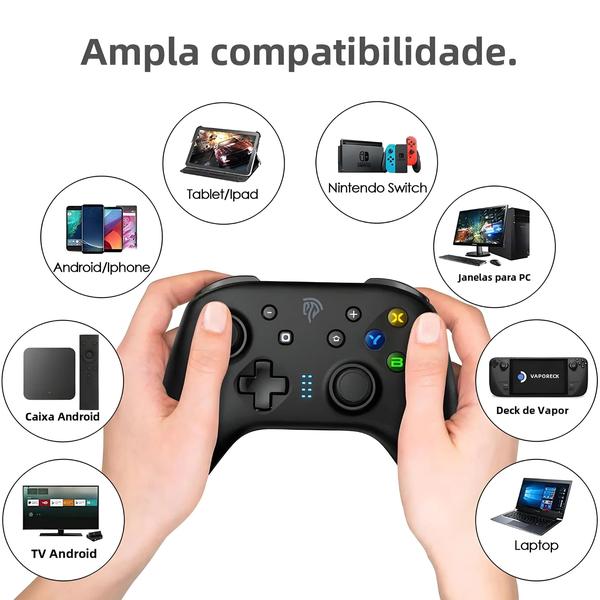 Imagem de Gamepad Sem Fio Bluetooth Easysmx para Nintendo Switch, PC, Steam Deck, Android e iOS