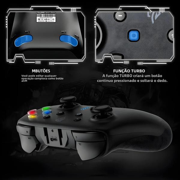 Imagem de Gamepad Sem Fio Bluetooth Easysmx para Nintendo Switch, PC, Steam Deck, Android e iOS