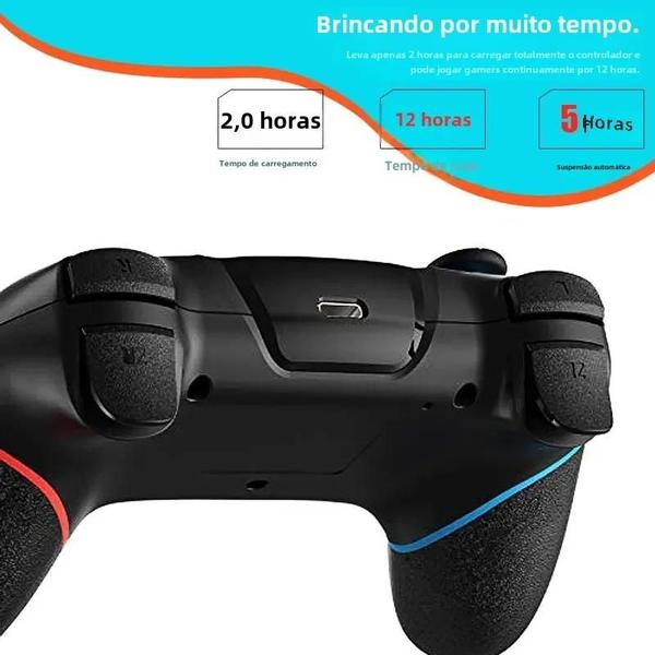 Imagem de Gamepad Sem Fio para Nintendo Switch e PC - Ajustável, Turbo, Vibração 6 Eixos