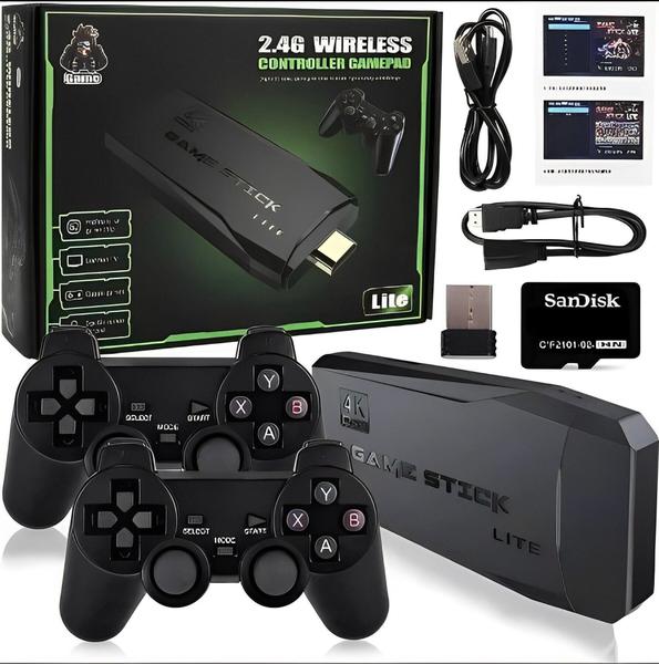 Imagem de Gamer Stick4K De Videogames Para Televisão Com 02 Controles 20.000 JGS 110v/220v - Lite