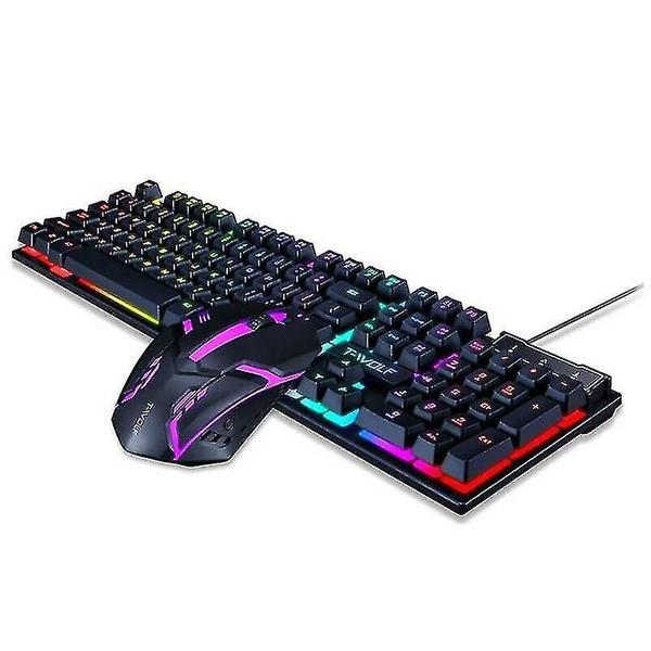 Imagem de GAMING RGB LED Backlit Teclado Mecânico com Fio + Conjuntos de Mouses