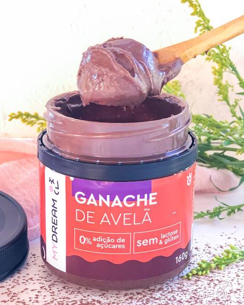 Ganache de Avelã Zero Açúcar Sem Lactose/Glúten 160g - My Dream - MyDream Imagem de Ganache de Avelã Zero Açúcar Sem Lactose/Glúten 160g - My Dream