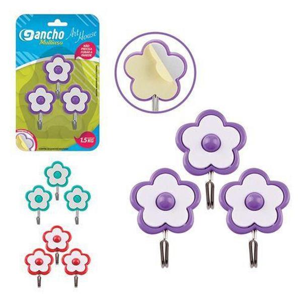 Gancho Ades Flor 3pcs - Art House Imagem de Gancho Ades Flor 3pcs - Art House