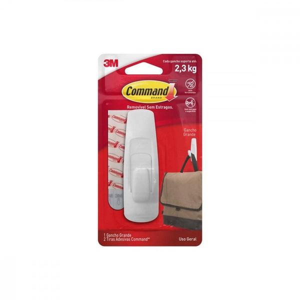 Imagem de Gancho Adesivo 3M Branco Plastico 2,3 Kg 1Peca  H0001818105