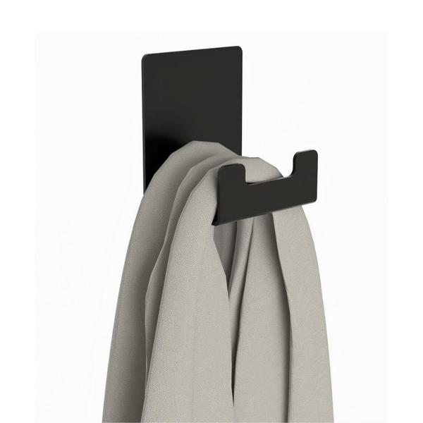 Gancho Adesivo 3m Cabide De Parede Preto Autocolante ELG - MetalCromo Imagem de Gancho Adesivo 3m Cabide De Parede Preto Autocolante ELG