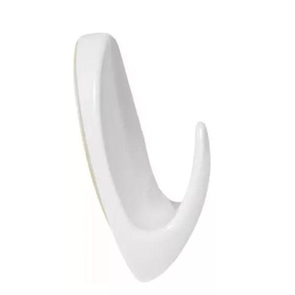 Imagem de Gancho Adesivo de Parede Organize E Decore Oval Branco 01- unidade