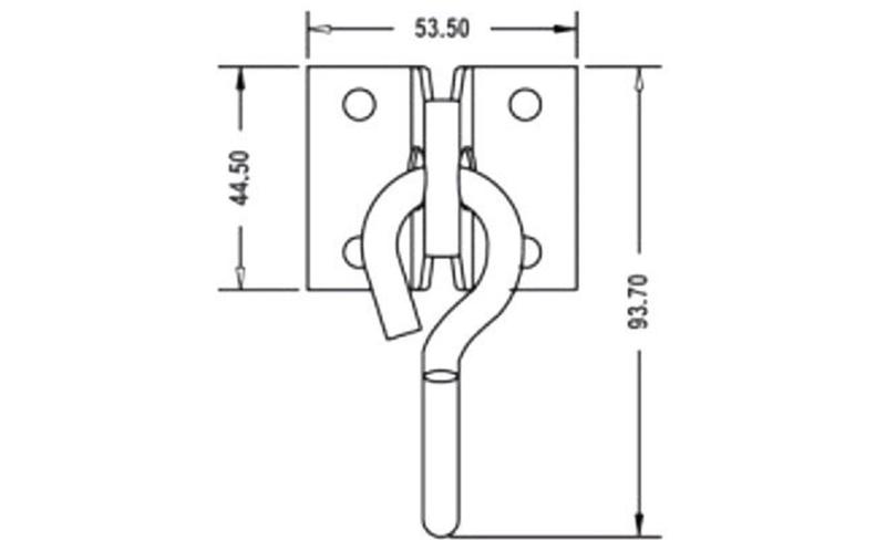 Imagem de Gancho Armador Para Rede De Dormir / Descanço - ASSA ABLOY