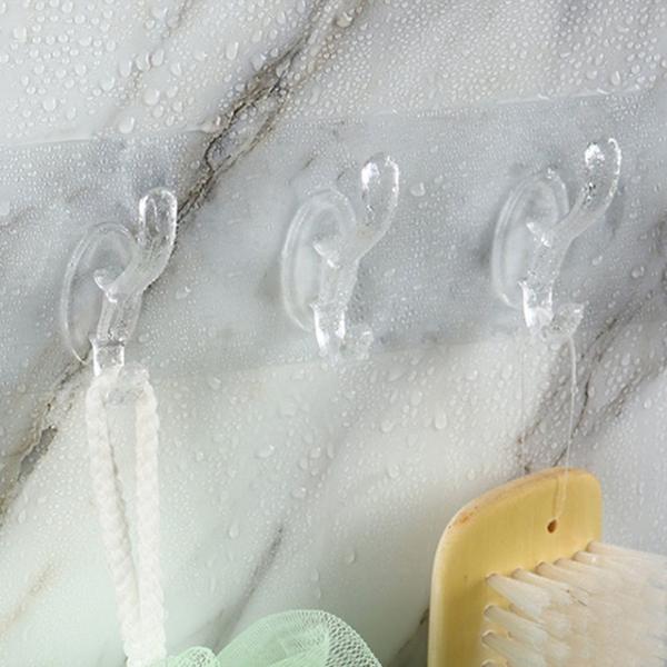 Gancho Autocolante Transparente Com 5 Ganchos Multifuncional Cozinha Banheiro Lavanderia - Art House Imagem de Gancho Autocolante Transparente Com 5 Ganchos Multifuncional Cozinha Banheiro Lavanderia