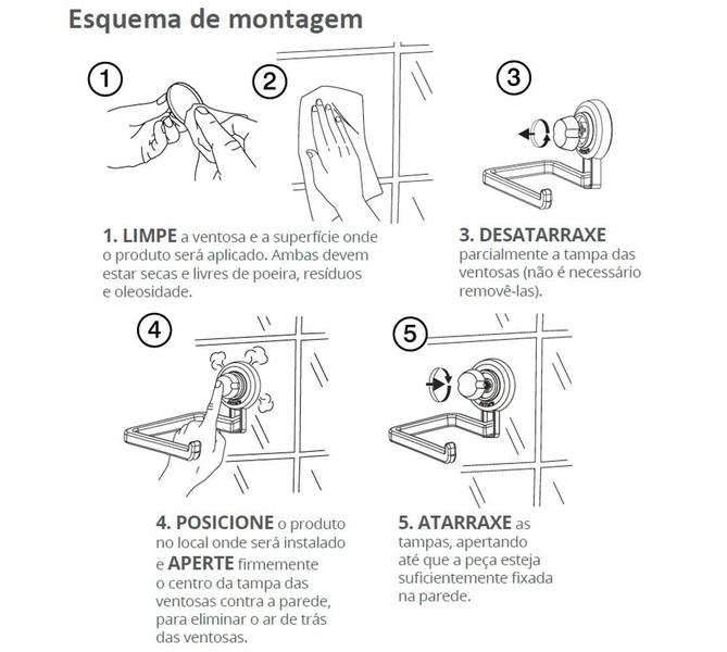 Imagem de Gancho Branco Duplo de Parede Fixação Por Ventosa Future