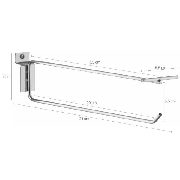 Imagem de Gancho Cabide Expositor Para Painel Canaletado Parede 20cm