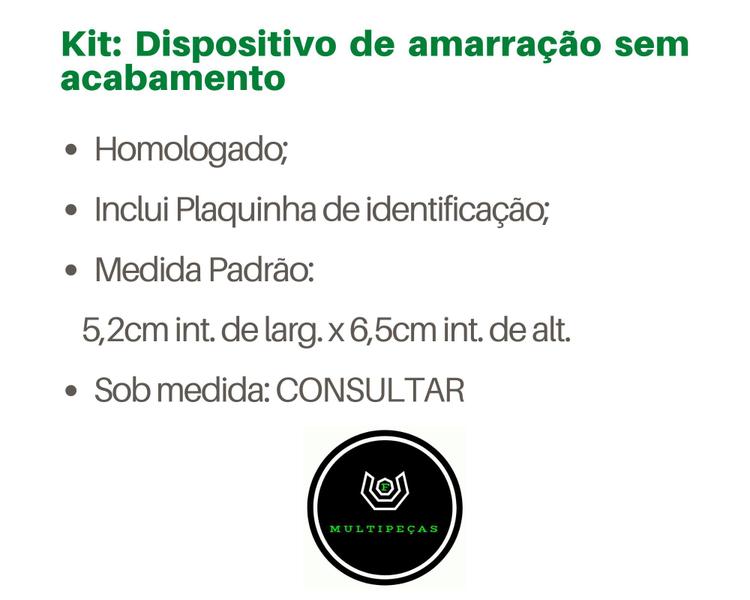 Imagem de Gancho de Amarração De Carga para Carroceria homologado com Plaqueta Sem Acabamento - kit 14 un