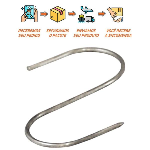 Imagem de Gancho de Inox Gancheira 3/16 4,75mm Estanhado